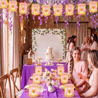 28 Pcs Princess Sun Hanging Lanterns DIY Set Purple Princess Hanging Banner - Image 3