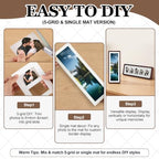 Lineshading 2 Pcs Walnut Wood Photo Strip Frames 12×4 in Photobooth Frame - Image 4