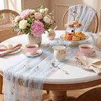 Floral Gauze Table Runner Centerpieces 10ft Embroidery Flower Tulle Spring - Image 4