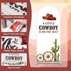 Tingjoo 3 Pcs a Little Cowboy is on The Way Baby Shower Arch Backdrop Cover - Image 2