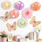 Paper Jazz Pastel Butterfly Decorations Hanging Paper Flowers Honeycomb Birthday for Fairy Party,Spring Theme Decor for Wildflower First Birthday,Tea,Garden Party,Classroom,Bulletin Board - Image 6