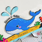 Wedding Guest Book Alternative, Personalized Whale Beach Ocean Keepsake - Image 3