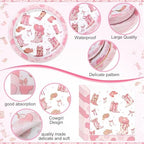 Funnymoom 452 Pcs Pink Cowgirl Boots and Bows Party Decoration for 50, Western Cowgirl Paper Plates Napkins Cups Tablecloth Cutlery Straws for Coquette Baby Shower Birthday Gender Reveal Party Supply - Image 3