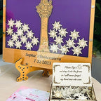 Guest Book Alternative Drop Box Frame Quinceanera, Purple Princess Tower - Image 3