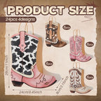 Tioncy 24 Pcs Cowboy Boot Paper Gift Bags, Assorted Style, Brown and Pink - Image 2
