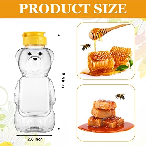 Thenshop 36 Pcs Honey Bear Bottles Plastic Empty Squeeze Jars,350 Ml/ 12 Oz - Image 2