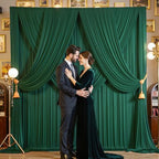 50x12ft Forest Green Backdrop Curtains for Wedding Party 10 Panel 5×12FT - Image 6