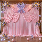 50ft x 10ft Pink Backdrop Curtains, Baby Pink Drapes for Backdrop Fabric - Image 2