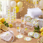 Funnymoom 50 Sets Lemon Party Favors for Guests Baby Shower Decorations with Acrylic Shot Glasses Lemon Theme Supplies for Summer Birthday Bridal Shower Gender Reveal Party - Image 5