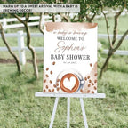 Andaz Press Personalized A Baby is Brewing Baby Shower Decorations, Watercolor Neutral Welcome Sign Decor Coffee Themed, Brewing Coffee Decorations, 16x20 Inch - Image 6