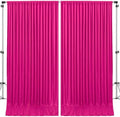 10x10ft Hot Pink Backdrop Curtain for Wedding Parties Wrinkle Free Fabric Fuchsia Drapes Backdrop Decoration for Baby Shower Birthday Photography Decoration 2 Panels, 5ft x 10ft by Gogoparti