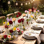36 Pcs Artificial Flowers Table Centerpiece with Vases Colorful Wildflower Centerpieces Silk Flower Arrangement for Wedding Baby Shower Table Centerpieces Party(Multi Color,Pink) - Image 3
