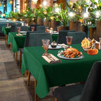 sancua 6 Pack Hunter Green Tablecloths 60x102 Inch Christmas Table Cloth - Image 2