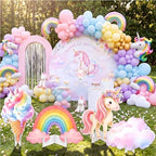 Honoson 4 Pcs 30" Large Rainbow Unicorn Birthday Decorations Cardboard Cutouts Standup, Unicorn Baby Shower Backdrop Photo Booth Props for Princess Party Decor Lawn Yard Signs Supplies - Image 5