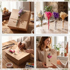 Kolldenn 24 Pack Rustic Gift Bags with Dried Flowers Bridal Shower - Image 7