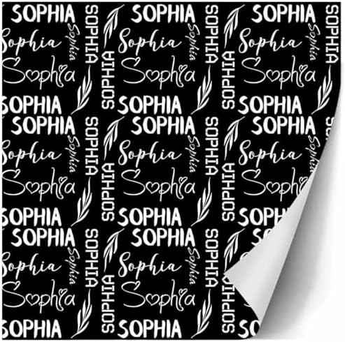 AOFUN Personalized Wrapping Paper with Name/Text Wrapping Papper Designer Wrapping Paper Baby Christmas Wrapping Paper Custom Name Gift 3 Rolls 58" x 23" - Image 3