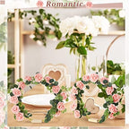 Yinder 15 Pcs Metal Floral Gold Hoop Centerpiece with Stand,12 Inch,Pink - Image 7