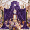 50ft x 15ft Purple Backdrop Curtains, Wrinkle Free Drapes Back Drop Cloth by CO-AVE
