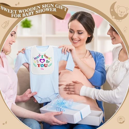 Panitay 100 Pcs DIY Baby Bibs Decorating Kit 50 White Bibs 25 Stencils 24 Markers 1 Baby Shower Game Sign - Image 6