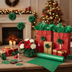 500 Sheets Green Glitter Tissue Paper 15 x 20 Inch for Christmas Gift Bags - Image 6