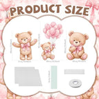 3 Pcs Pink Bear Baby Shower Birthday Decorations Large Cutouts Gender Reveal Sign 1st Birthday Party Centerpieces for Baby Shower Party Supplies Photo Booth Props Backdrops Decor - Image 2