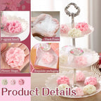 Demissle 24 Pack Flower Soap party Favors for guest, Hydrangea, Pink - Image 3