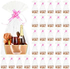 Tuanse 30 Pcs Basket for Gift Empty DIY Bulk Gift Basket Kit with Handle Kraft Cardboard Tray with 30 Bag 30 Bow Market Tray for Wedding Party(Brown Gold,9.8 x 6.7 x 4.3 in) by Tuanse