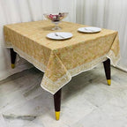 Ridhi Block Print Romantic Reverie Rectangle Cotton Tablecloth 190" x 72" Reusable Table Cover Decorative Everyday Use for Dining, Farmhouse, Home Gift for Spring, Easter, Valentine - Image 5