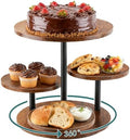 4 Tier Cupcake Tower Stand,360° Rotating Wood Cake Stand for 50 Cupcakes,Dessert Table Display Stands for Wedding Birthday Party Decoration Baby Shower Tea Party by Unknown