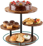 4 Tier Cupcake Tower Stand,360° Rotating Wood Cake Stand for 50 Cupcakes,Dessert Table Display Stands for Wedding Birthday Party Decoration Baby Shower Tea Party by Unknown