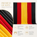 Red Black Yellow Backdrop Curtains 10x7FT, Wrinkle-Free Fabric Photo Backdrop Curtains for Mexican Fiesta Party, Latin Theme, Carnival Decor, Hip Hop Birthday, Soccer Watch, Cultural Event - Image 3