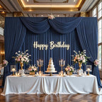 20ft x 10ft Navy Blue Backdrop Curtains, 4 Panels Navy Drapes for Backdrop - Image 6