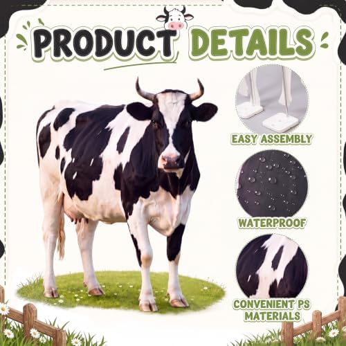 Funrous 5 ft Realistic Cow Cardboard Stand-up Party Decor, 1 Pcs - Image 4
