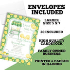Custom Baby Shower Invites Lemon Gender Neutral Invitations for Boys or Girls, Pack of 20 5x7 Personalized Lemon Themed Invites with Envelopes - Unique Lemon Baby Shower Cards by AmandaCreation - Image 6
