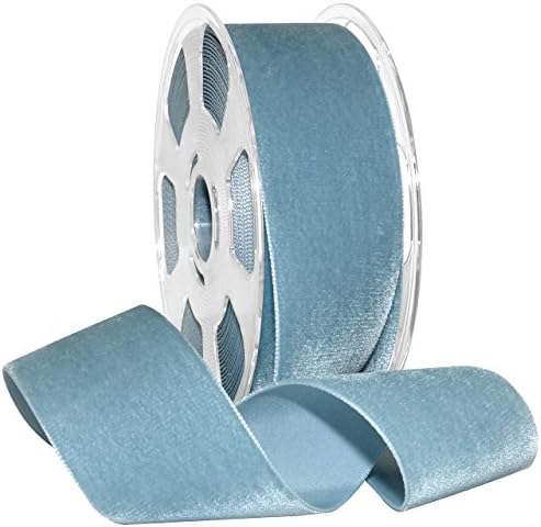 Morex Ribbon Nylon, 2 inches by 11 Yards, Blue Note, Item 01250/10-603 Nylvalour Velvet Ribbon, 2" x 11 yd, by MorexRibbon
