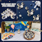 MTLEE 50 Pcs Over The Moon Baby Shower Candles 1 Oz, Blue - Image 5