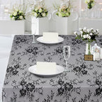Black Tablecloth Lace Table Fabric 2pcs 60x120 Inch for Scary Movies - Image 5
