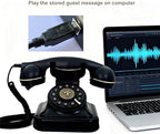 Audio Guest Book Wedding Phone, Vintage Telephone Recorder Wedding Guest Book, Retro Voice Recording Phone for Birthdays Party/Graduation/Baby Shower/Retirement/Special Occasions (Black) - Image 6