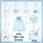 145 Pcs Baby It’s Cold Outside Baby Shower Favors for Guests, Winter Wonderland Retractable Ballpoint Pens, Keychains, Thank You Cards, Gift Bags, Gender Reveal Party Souvenirs Bulk Party Prizes - Image 3