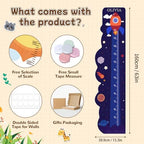 Personalized Wooden Rocket Ship Growth Chart Height Ruler,Custom Name Height Measurement Toddler Boys Girls,Nursery Wall Decor Baby Room,Kids Height Wall Chart,Height Measurement Children - Image 2