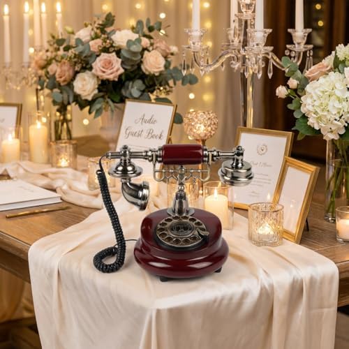 Audio Guest Book Wedding Phone, FESTRING Audio Guestbook (Wooden Brown) - Image 3