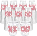 100 Pcs Pink Cielito Lindo Plastic Cups for Baby Shower Wedding by Ferrochef