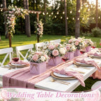 12 Pack Galvanized Square Vases with Floral Foam 3.5 Inch, Pink - Image 6