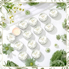 MTLEE 50 Pcs Sage Green Floral Wedding Candles Gift Favors for Guests 1 oz - Image 2