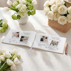 Personalized Wedding Guestbook, Custom Guest Book Wedding Reception, Small Guest Book, Guestbooks for Bridal Shower, Baby Shower, Birthday, Sign in Book for Party, Linen, 11.0x7.7inches - Image 6