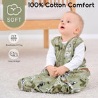 Yoofoss Baby Sleep Sack 12-18 Month 0.5TOG 100% Organic Cotton 2-Way Zipper - Image 2