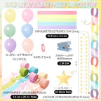 Gleebixi Pastel Birthday Decorations Kit with Paper Chain Garland - Image 4