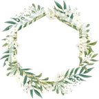 Personalized Business Logo Stickers - Ideal for Weddings, Birthdays, Favors & More. Waterproof, Fade & Heat Resistant. Pack of 100. (Wreath 29, 4 Inch) by clylife