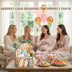Giftacity Wooden Baby Shower Crate, Large Brown Personalized Gift Basket - Image 4
