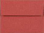 LUXPaper A2 Invitation Envelopes | Peel & Press | 4 3/8" x 5 3/4" | Holiday Red Sparkle | 90lb. Text | 50 Qty - Image 2